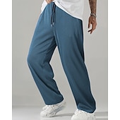 abordables Pierna Recta-Hombre Pantalones de Deporte Pantalones Pantalones deportivos de pierna recta Correa Bolsillo Cintura elástica Plano Comodidad Suave Exterior Casual Diario Moda Estilo clásico Azul Piscina Rosa
