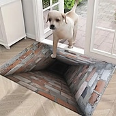 cheap Doormats-3D Optical Illusion Doormat Visual Trap Floor Mat Non Slip for Doorway Entryway Bathroom Kitchen Indoor Outdoor Diatomaceous Earth Quick Dry Absorbent 20 x 31 inch