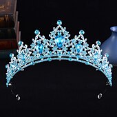 economico Tiare &amp; Corone-Diademi Acconciatura Lega Matrimonio Compleanno Carino Lucido Con Strass Copricapo Copricapo