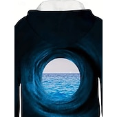 baratos Visão 3D e Geometria do Menino-Para Meninos 3D Gráfico Moletom Pullover Manga Longa Impressão 3D Primavera Outono Esportes Moda Roupa de rua Infantil 4-12 anos Com Capuz Ao ar livre Casual Diário Normal
