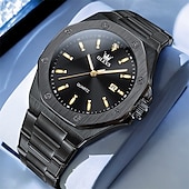 levne Quartz hodinky-OLEVS pánské quartzové hodinky obchodní luminiscenční kalendář vodotěsné dekorativní nerezové hodinky