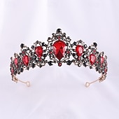 halpa Tiaroita ja kruunuja-Crown Tiaras Pään koriste Metalliseos Häät Syntymäpäivä Tyylikäs Vintage Kanssa Tekojalokivi Päähine Päähineet