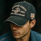 billige U.S 250-årsjubileum-Til ære for 250-årsjubileet for USMC, retro vasket caps, USAs 250-årsjubileumshatt, marinekorps-baseballcaps, patriotisk gave til menn