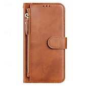 ieftine Carcasă Samsung-telefon Maska Pentru Samsung Galaxy S25 Ultra Plus S23 Ultra Plus S24 FE S22 Plus Ultra S23 FE Portofel Card Fermoar Protectie pentru intreg corpul cu curea de mână Retro PU piele