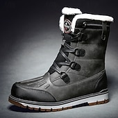 Недорогие Зима и снежные ботинки-мужские водонепроницаемые утепленные походные ботинки — нескользящая теплая обувь для зимних приключений
