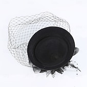 levne fascinátory-Čelenka Látka 30. léta Svatební Čajový dýchánek Dostih koktejl Elegantní Vinobraní S Peří Tyl Přílba Pokrývky Hlavy