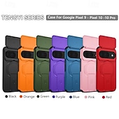 Недорогие Другие чехлы для телефонов-телефон Кейс для Назначение Google Пиксель 10 Про Пиксель 10 Пиксель 9 Про Пиксель 9 Кейс на заднюю панель со стендом Защита от удара броня ПК Кожа PU