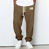 economico pantaloni da jogging-Per uomo Pantaloni da tuta Joggers Pantaloni Pantaloni a Nido d'Ape Coulisse Tasca Elastico in vita Semplice Comodità Morbido All'aperto Casuale Quotidiano Moda Stile Classico Marrone Scuro Nero