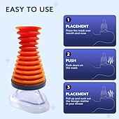 זול ביטחון אישי-מכשיר חירום היימליך למניעת חנק כולל 3 גדלי מסכה