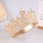 abordables Tiaras &amp; Couronnes-Couronnes Coiffe Alliage Mariage Anniversaire Élégant Mignon Avec Strass Casque Couvre-chef