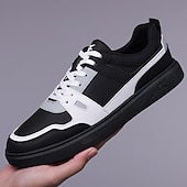 זול סניקרס קז'ואל-נעלי ספורט ספורטיביות לגברים בצבעי כחול כהה ולבן, קלות משקל ונוחות, עיצוב מודרני עם נגיעות כתומות, מושלמות ללבישה יומיומית וטיולים קז'ואליים