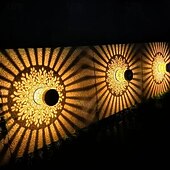 cheap Landscape Lights-2/4 PCS Solar Powered Peony Shaped Garden Wall Light Outdoor Waterproof Fence Light for Wedding Holiday Yard Pathway Backyard Walkway Porchboard Fence Decoration