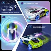 Недорогие Машинки на пульте управления-2025 г., новый беспроводной дрейф-кар Mesiondy 2,4 ГГц с управлением жестами, светодиодными огнями и музыкой, перезаряжаемый через USB пульт дистанционного управления, гоночная игрушечная машинка с