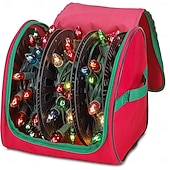 levne Vánoční úložiště-taška na vánoční osvětlení, organizér na vánoční osvětlení z oxfordské látky, taška na vánoční osvětlení pro organizaci kabelů světel bez zamotání, taška na zip &amp;nádoba na sváteční světýlka