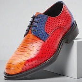 cheap Elemental Dress Shoes-Men's Green and Tan Leather Dress Shoes – Unique and Trendy Design, Ideal for Special Occasions, Fashion-forward Events and Office Wear