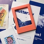 cheap DIY Art-Boho Oblong 3 Inch Horizontal Plastic Magnetic Photo Frame, for Fujifilm Instax Negatives, Photo Display, with Record Beautiful Moments, for Office, Kitchen, Living Room, Bedroom Decoration, Valentine