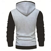 voordelige Tactische Hoodie-Voor heren Hoodie met volledige rits Fleece hoodie Tactische capuchon Wijn Marineblauw Khaki Lichtgrijs Capuchon Effen Vetoketju Kleurenblok Sport &amp; Outdoor Casual Dagelijks Streetwear Stoer