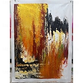 levne Abstraktní malby-Hang-malované olejomalba Ručně malované Vertikální Abstraktní Moderní Bez vnitřní rám