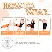 cheap Braces &amp; Supports-2 Pack Wrist Brace Support for Carpal Tunnel Pain Relief, Ultra Thin Elastic for Tear, Ulnar Wrist wraps Repetitive Wrist Use Injury, Fit Left or Right Hand, Small and Medium Hands Sizes