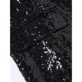 baratos Tops-Discoteca Anos 80 Smoking Tailcoat Tamanho Grande Manga Comprida Discoteca Paetês Fantasia Homens Fantasia de Carnaval Baile de Máscaras Bandagem Parada do Orgulho Mês do Orgulho Adulto Casaco Outono