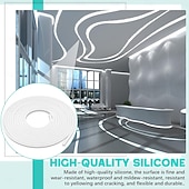 Недорогие LED аксессуары-Система силиконовых светодиодных каналов 16,4 фута/5 м 32,8 фута/10 м белая 14 мм 16 мм водонепроницаемая гибкая неоновая лента для светодиодных лент 10 мм 12 мм (светодиодные ленты не входят в