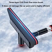 levne vytápění a chlazení-Přenosná lopata na sníh s otočením o 360° do auta, víceúčelová škrabka na led s robustní konstrukcí, zimní nástroj na odklízení sněhu z oken aut, venkovní použití a sněžné skútry