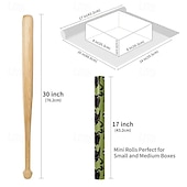 お買い得  ギフトラッピング-クリスマスラッピングペーパー1ロール、緑の背景にサンタの帽子とリボン、黒猫のデザイン - ギフト包装、ホリデーデコレーション、パーティーの雰囲気作りに最適 &amp;テーマイベント - 43cm 500