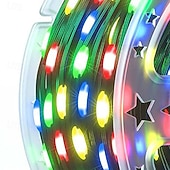 billige Solcelle utendørslys-Utendørs sol IP65 vanntett tredekorasjonslys eventyr lysstreng grønn PVC kobberledninger lys 8 funksjoner tidsbestemt fjernkontroll gårdsplass balkonggjerde festival bryllup fest atmosfære