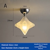 halpa Saarivalot-Art Deco -tähtiriippuvalaisin - geometrinen himmeälasiriipus