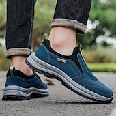 baratos Sapatos Casuais Slip-On-Tênis slip-on azul masculino – confortável e respirável, perfeito para uso casual, viagens e atividades do dia a dia.