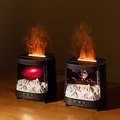 cheap Humidifiers &amp; Dehumidifiers-Air Spray Humidifier with Essential Oil Fragrance Expansion Function Adjustable Seven Color Light Suitable for Home Bedroom and Holiday Gifts Bedroom Rain Humidifier Desktop Humidifier Living Roo