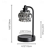 economico lampada da comodino-Lampada scaldacandele con timer, lampada scaldacandele dimmerabile, scaldacera per candele con nero