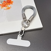 abordables Correas para el teléfono y muñequeras-Nueva correa para teléfono con clip, pulsera y clip, resistente y duradera. &amp;Cordón para cámara unisex antipérdida, correa de muñeca corta para teléfono, nuevo cordón giratorio de una pieza con cierre