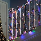 Недорогие LED ленты-Светодиодная гирлянда для рождественской елки, 10 м, 500 светодиодов, гирлянда с теплым белым светом, 8 режимов мерцания, декоративная гирлянда для домашнего рождественского праздничного освещения,