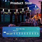 cheap LED String Lights-LED Fairy String Lights Remote Control 8 Modes Fireworks Lights 3m 100LED Firecracker String Lights USB Powered for Christma Wedding Birthday Valentine Day New Year Indoor Outdoor Decoration