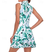 tanie Sukienka damska-Damskie Graficzny Solidne kolory Sukienka do tenisa Sukienka sportowa Odprowadza wilgoć Oddychający Bransoletka tenisowa Obuwie sportowe Bieganie Kołnierz zapinany na zamek Sukienka Czarny Biały