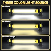 levne Domácí potřeby-Pracovní světlo pro mechaniky pod kapotu s háčky - 3200lm 6000mah dobíjecí přenosné magnetické LED pracovní světlo pro opravu auta, garáž, dílnu, kempování, žluté