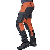 cheap Cargo Pants-Men's Cargo Pants Cargo Trousers Combat Trousers Hiking Pants Buttons Multi Pocket Elastic Cuff Color Block Comfort Quick Dry Casual Daily Holiday Sports Fashion Purple Orange