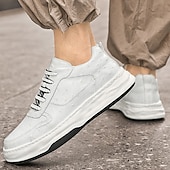 tanie Casualowe sneakersy-męskie zielone trampki ze sztucznej skóry – stylowe i wytrzymałe, idealne na co dzień, na niezobowiązujące wyjścia i do modnego stylu ulicznego