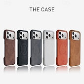 preiswerte Handyhülle für iPhone-Handy Hülle Handyhüllen Für iPhone 17 Pro Max 16 15 14 Pro Max 13 Pro Max Rückseite Magnetische Adsorption Unterstützt kabelloses Laden Retro PC PU-Leder