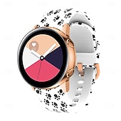 Недорогие Ремешки для часов Garmin-Ремешок для часов для Garmin Vivoactive 6 5 Approach S50 S70 S42 Forerunner 165 55 Vívomove Sport Venu Sq 2 Plus D2 Air X10 силиконовый Замена Ремень Регулируется Спортивный ремешок Цветочный принт