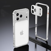 זול נרתיקים לאייפון-טלפון מגן עבור iPhone 17 Pro Max מסגרת באמפר אולטרה דק תבנית גאומטרית מתכת