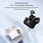 abordables Auriculares abiertos-Auriculares In-Ear y Clip-On TWS de Moda para Parejas Auriculares Duales Gaming TWS Hi-Fi Bass Estéreo ENC Llamadas HD Compatibles con Android e iPhone Auriculares Inteligentes Deportivos Regalo de