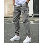 billiga Löparbyxor och tights-Herr Sportmjukisbyxor Casual joggingbyxor Militärbyxor Med fickor Underdelar Gym Fritids- Träningspass Höst vinter Gym Camping Träna Normal Sportkläder Sportkläder Solid färg Svart Kaki Armégrön