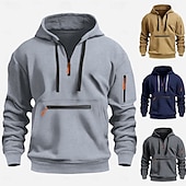  Miesten Huppari Vetoketjulliset hupparit Taktinen huppari Musta Laivaston sininen Kameli Vaaleanharmaa Tumman harmaa Hupullinen Tavallinen Tasku Puolet vetoketjusta Edessä tasku Päivittäin Pyhäpäiv