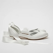 preiswerte Brautjungfer-Grüne Ballerinas aus Satin für Damen mit langen Bändern, elegante und bequeme Schuhe für Hochzeiten und besondere Anlässe