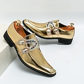 preiswerte Mönchsschuhe-Lila Herren-Loafer aus Lackleder mit doppeltem Monk-Riemen und Strassverzierungen – elegantes Schuhwerk für luxuriöse Anlässe und Abendgarderobe