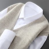 お買い得  メンズウールセーター-メンズ プレミアム ピュアウール カシミア カーディガン セーター Vネック クラシックニット ボタン 無地 ソフト 暖かい 通気性