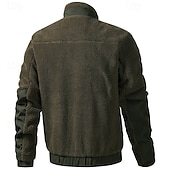 Недорогие Спортивная куртка-Муж. Зимняя куртка Пальто тедди Повседневная куртка Отпуск Повседневные Сохраняет тепло Карман Флис Осень Зима Полотняное плетение Мода Уличный стиль Воротник-стойка Обычная