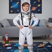 お買い得  男の子のコスチューム-ファンシーコスチューム ジャンプスーツ ユニフォーム 宇宙飛行士 コスプレ衣装 子供用 男の子 女の子 ハロウィーン カーニバル 読書週間 パーティー 性能 ドレスアップ